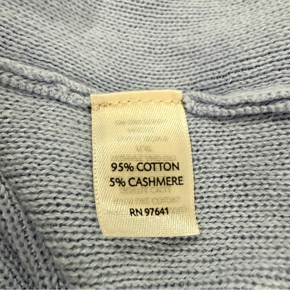 NWT Pure J.Jill Cashmere Blend Kimono Dolman Sweater Sky Blue XL Oversized - Picture 11 of 13